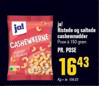 Otto Duborg ja! Ristede og saltede cashewnødder tilbud