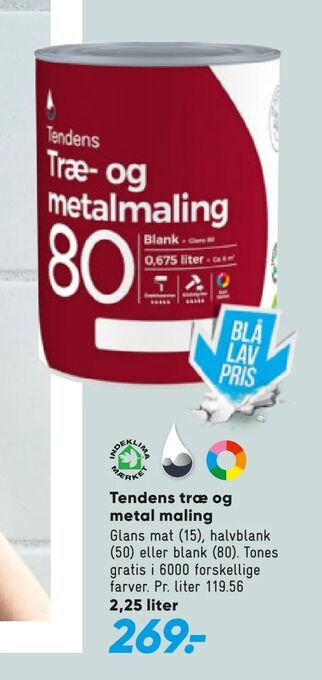 Bilka Tendens træ og metal maling tilbud