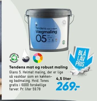 Bilka Tendens mat og robust maling tilbud