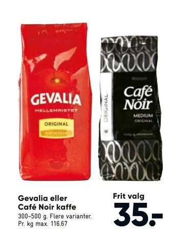 Bilka Gevalia eller Café Noir kaffe tilbud