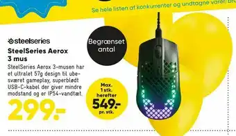 Bilka SteelSeries Aerox 3 mus tilbud