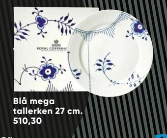 Bilka Blå mega tallerken 27 cm tilbud