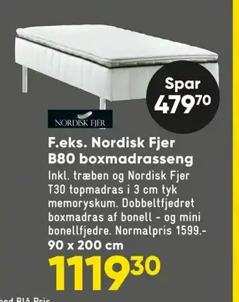 Bilka F.eks. Nordisk Fjer B80 boxmadrasseng tilbud