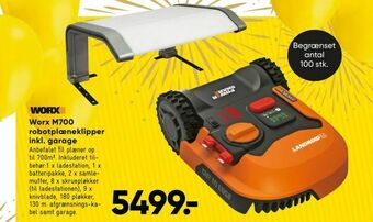 Bilka Worx M700 robotplæneklipper inkl. garage tilbud