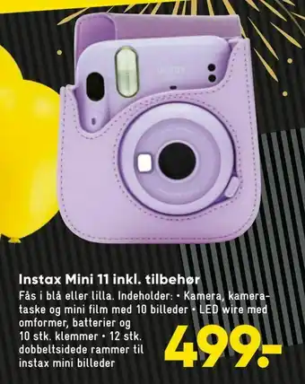 Bilka Instax Mini 11 inkl. tilbehør tilbud