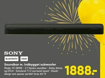 Bilka Soundbar m. indbygget subwoofer tilbud