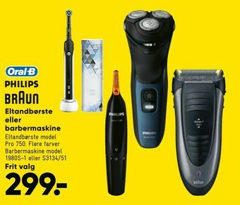 Bilka Eltandbørste eller barbermaskine tilbud