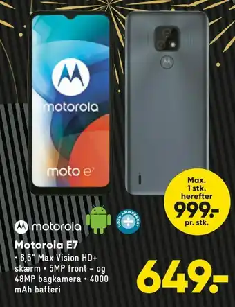 Bilka Motorola E7 tilbud