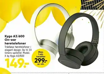 Bilka Kygo A3/600 On-ear høretelefoner tilbud