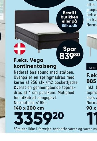 Bilka Vega kontinentalseng tilbud
