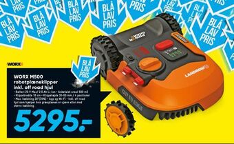 Bilka WORX M500 robotplæneklipper inkl. off road hjul tilbud