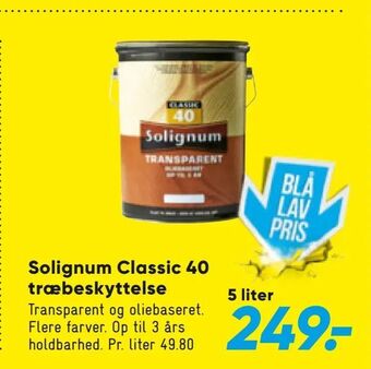 Bilka Solignum Classic 40 træbeskyttelse tilbud