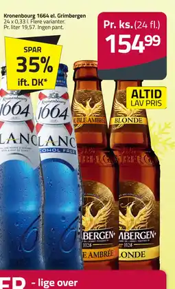 Fleggaard Kronenbourg 1664 el. Grimbergen tilbud