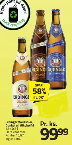 Fleggaard Erdinger Weissbier, Dunkel el. Alkoholfri tilbud