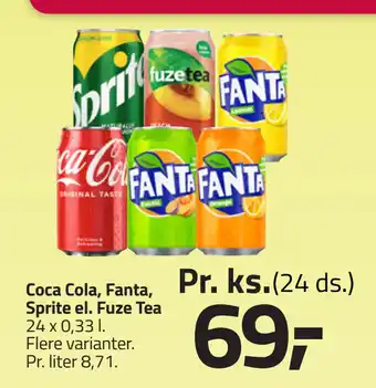 Fleggaard Coca Cola, Fanta, Sprite el. Fuze Tea tilbud