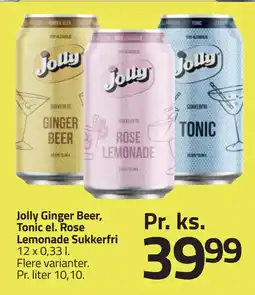 Fleggaard Jolly Ginger Beer, Tonic el. Rose Lemonade Sukkerfri tilbud