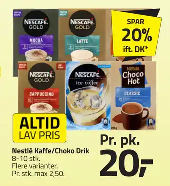 Fleggaard Nestlé Kaffe/Choko Drik tilbud