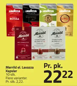 Fleggaard Merrild el. Lavazza Kapsler tilbud