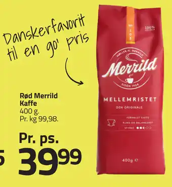 Fleggaard Rød Merrild Kaffe tilbud