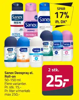 Fleggaard Sanex Deospray el. Roll-on tilbud