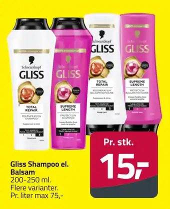 Fleggaard Gliss Shampoo el. Balsam tilbud