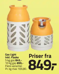 Fleggaard Gas Light Inkl. Flaske tilbud