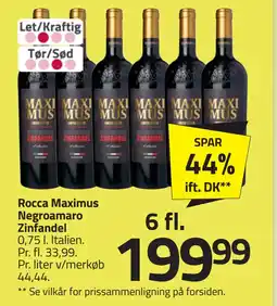 Fleggaard Rocca Maximus Negroamaro Zinfandel tilbud