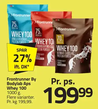 Fleggaard Frontrunner By Bodylab Aps Whey 100 tilbud