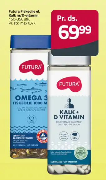 Fleggaard Futura Fiskeolie el. Kalk m/D-vitamin tilbud