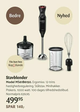 Kop & Kande Stavblender tilbud