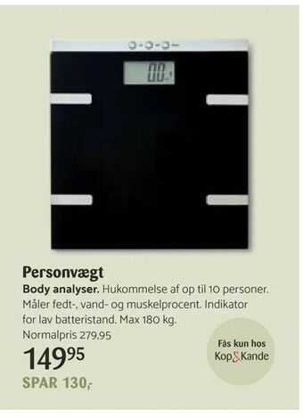 Kop & Kande Personvægt tilbud