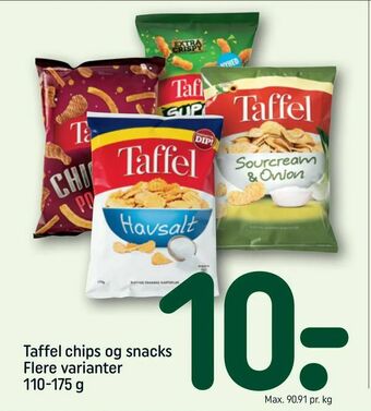 REMA 1000 Taffel chips og snacks tilbud