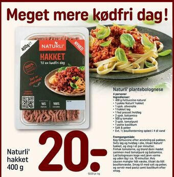 REMA 1000 Naturli' hakket tilbud