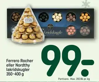 REMA 1000 Ferrero Rocher eller Nordthy lakridskugler tilbud