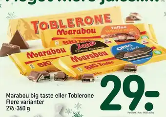 REMA 1000 Marabou big taste eller Toblerone tilbud