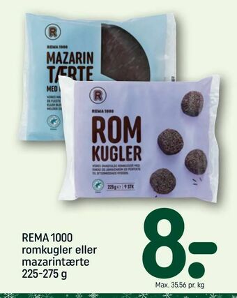 REMA 1000 REMA 1000 romkugler eller mazarintærte tilbud