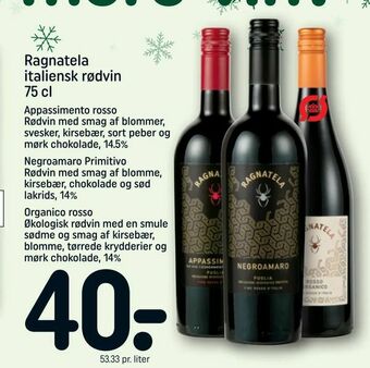 REMA 1000 Ragnatela italiensk rødvin tilbud