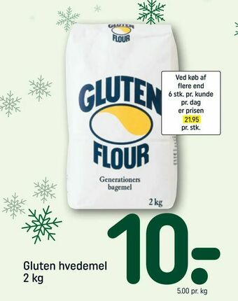 REMA 1000 Gluten hvedemel 2 kg tilbud