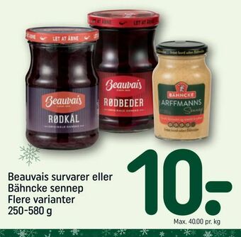 REMA 1000 Beauvais survarer eller Bähncke sennep tilbud