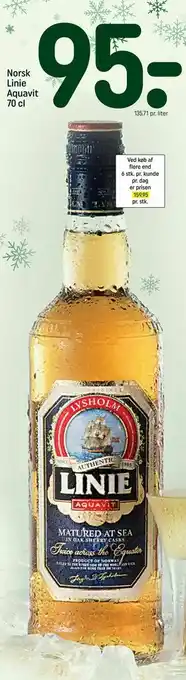 REMA 1000 Norsk Linie Aquavit 70 tilbud
