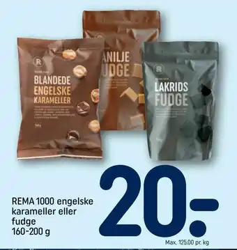 REMA 1000 REMA 1000 engelske karameller eller fudge tilbud