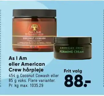 As I Am eller American Crew hårpleje
