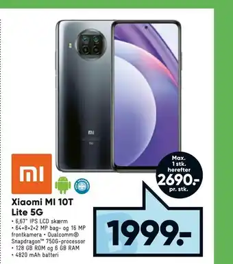 Bilka Xiaomi MI 10T Lite 5G tilbud