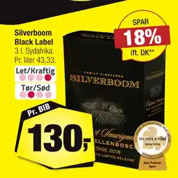 Calle Silverboom Black Label tilbud