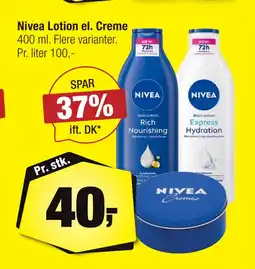 Calle Nivea Lotion el. Creme tilbud