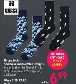 Citti Happy Socks Socken in unerwarteten Designs tilbud