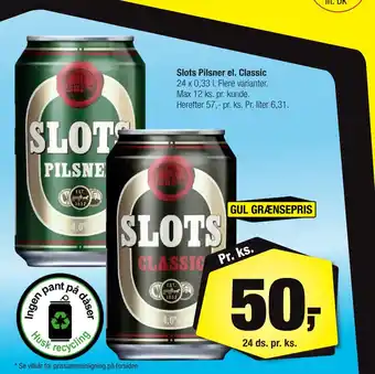 Calle Slots Pilsner el. Classic tilbud