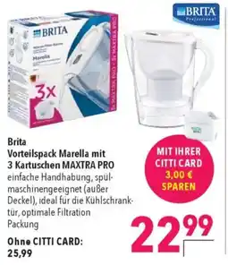 Citti Brita Vorteilspack Marella mit 3 Kartuschen MAXTRA PRO tilbud