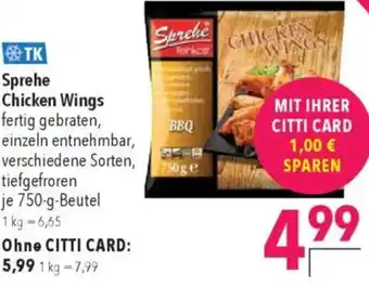 Citti Sprehe Chicken Wings tilbud