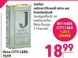 Citti Jordan Olivenol natives Olivenöl extra aus Griechenland tilbud